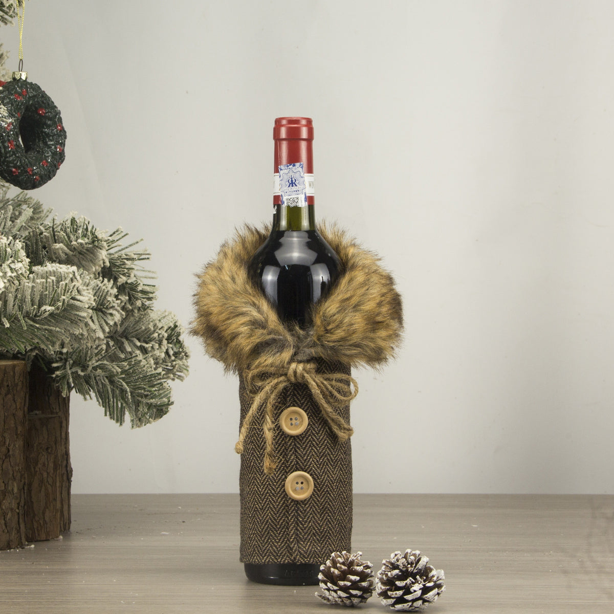 3-Piece Wine Bottle Gift Wrap Set