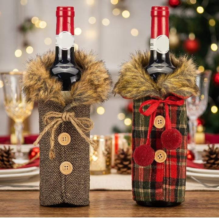 3-Piece Wine Bottle Gift Wrap Set