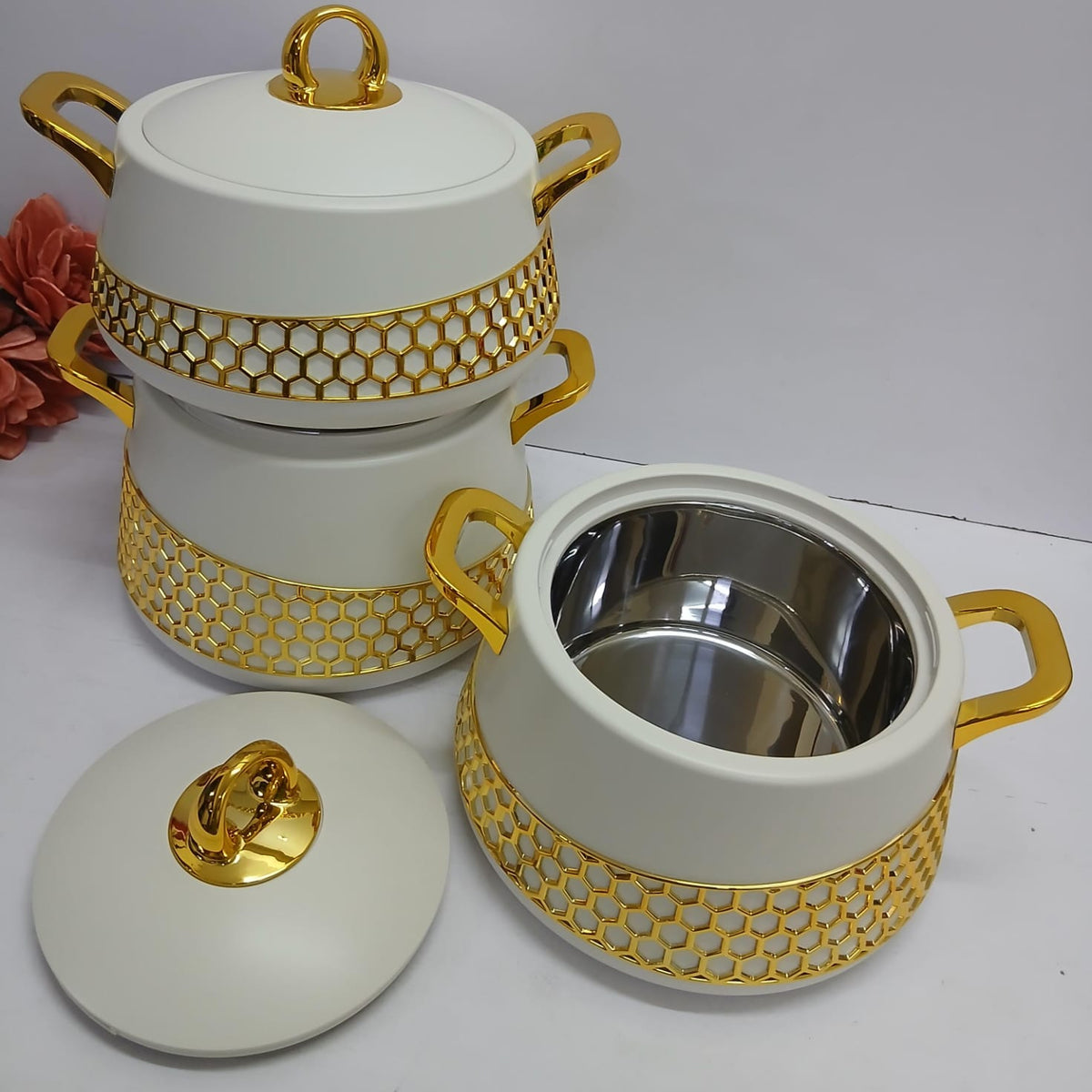3-Piece Round Insulated Hotpot Set