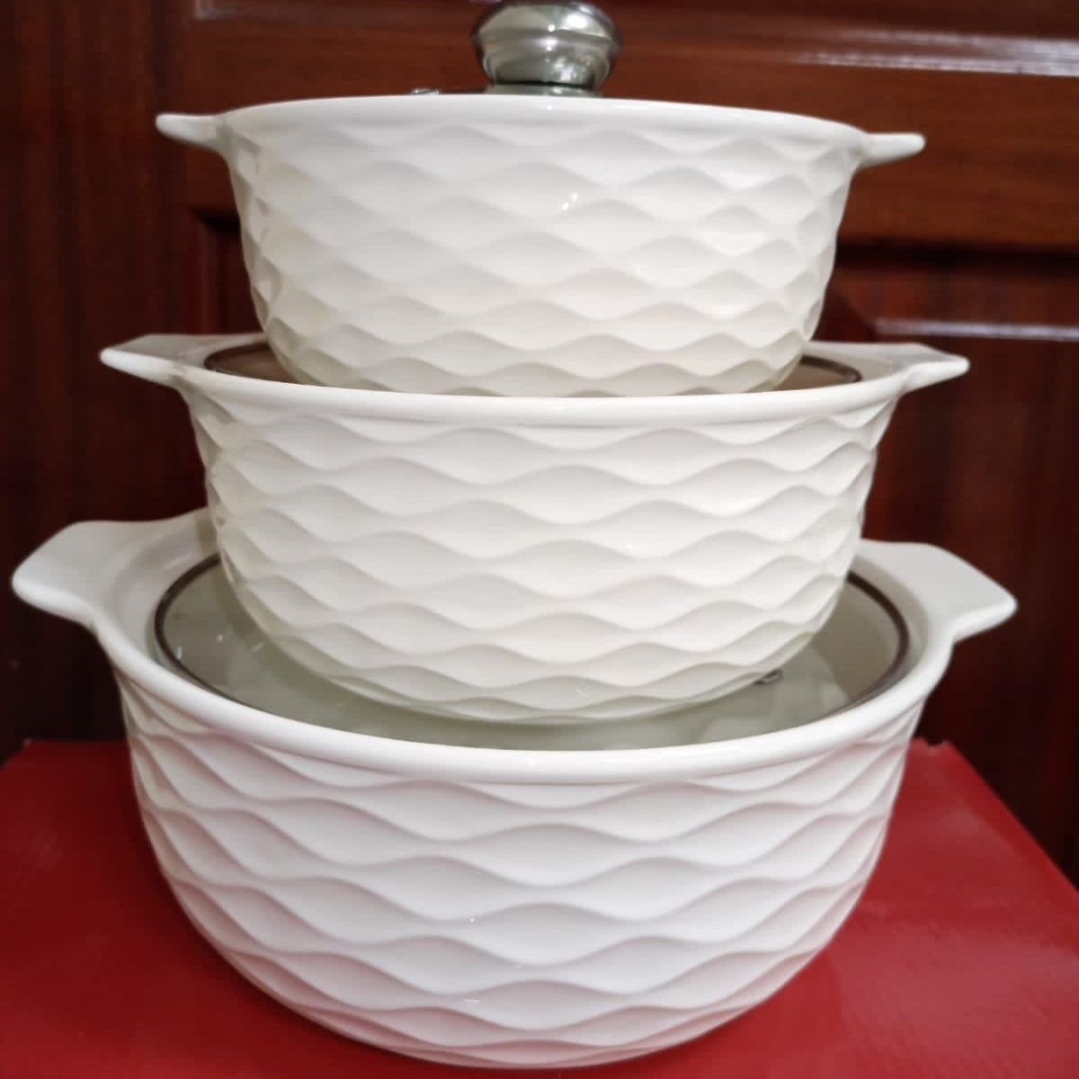 3 Piece Ceramic Serving Bowl Set