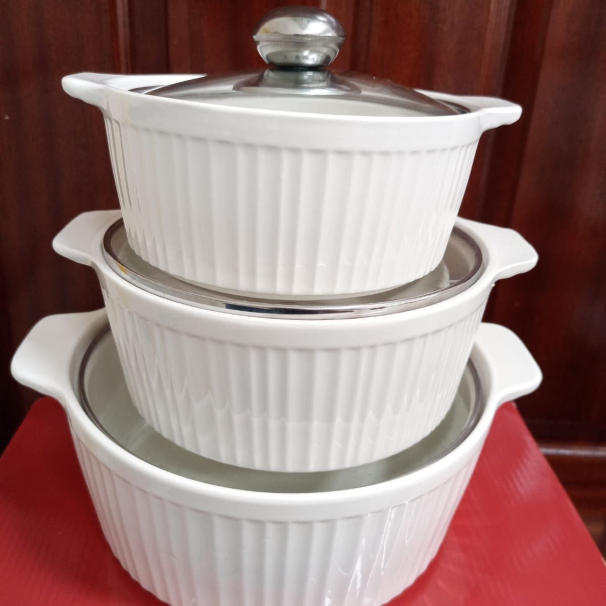 3 Piece Ceramic Serving Bowl Set