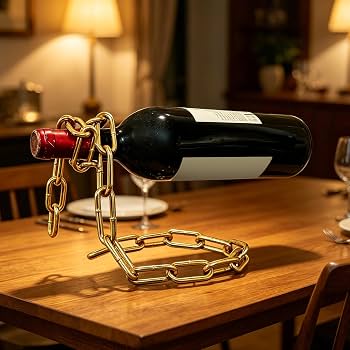 Gold Chain Metallic Wine Bottle Holder