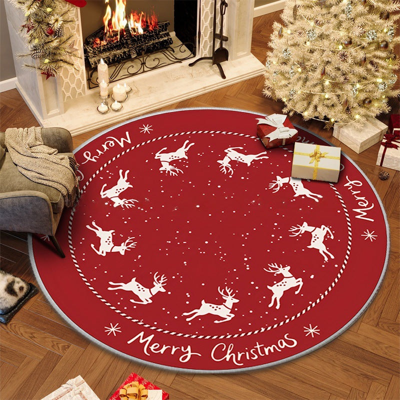 100cm round Christmas carpet washable non-slip festive floor mat, available in Nairobi, Kenya