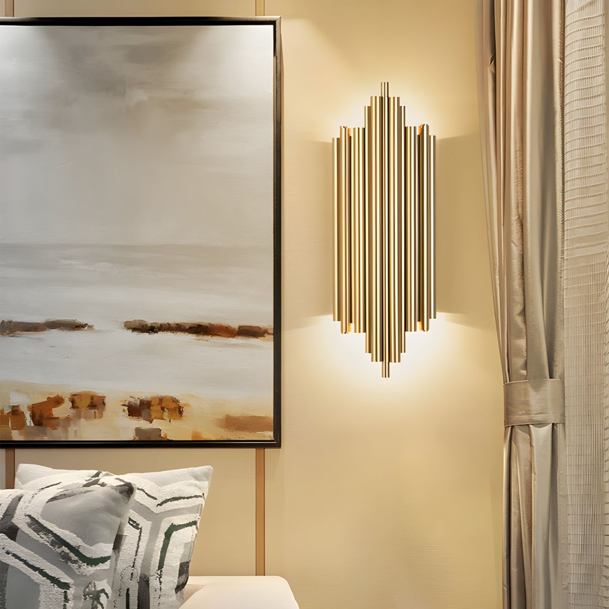 Gold Art Deco Wall Lamp E14 LP 8186-GO