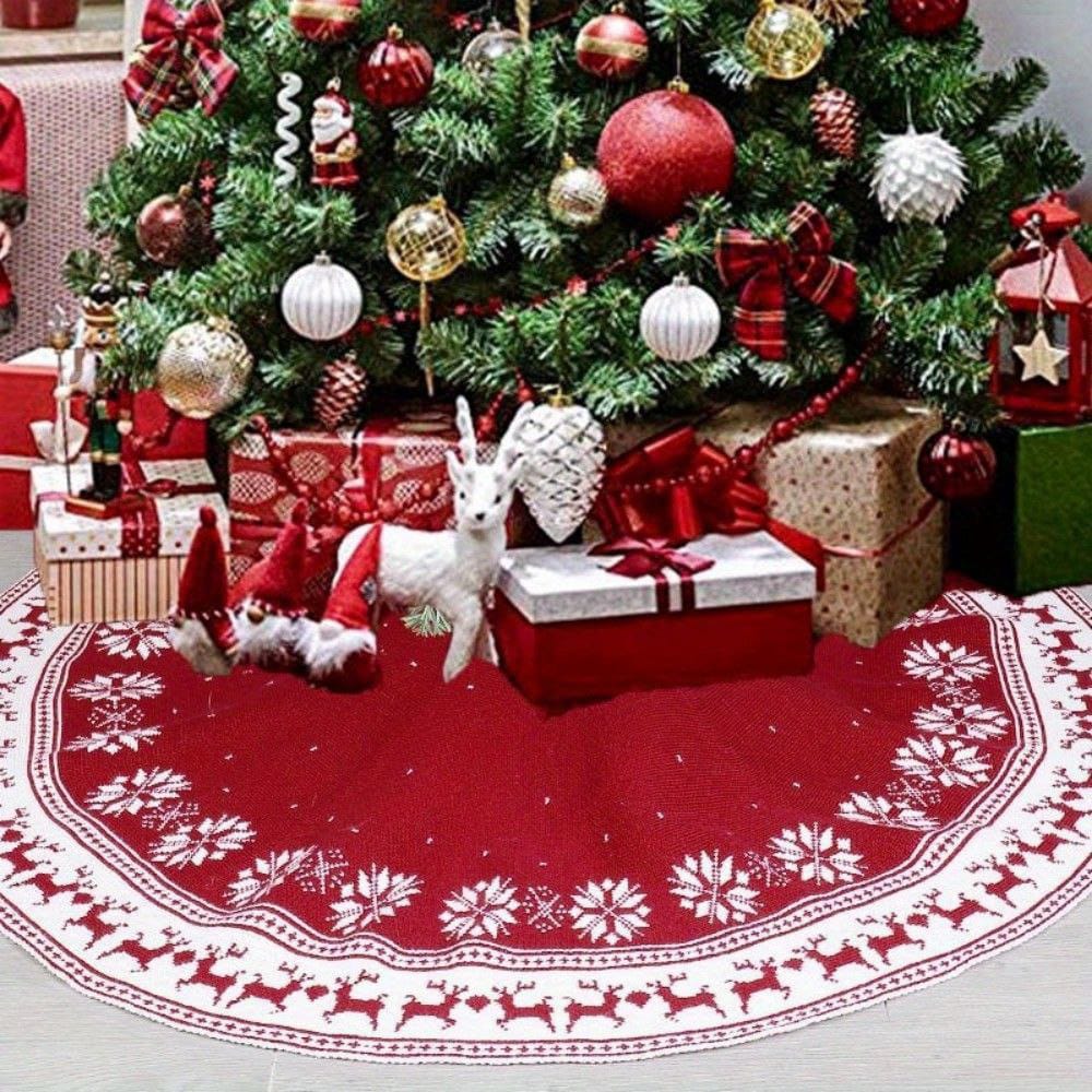 120cm Christmas tree skirt with snowflake design, available in Nairobi, Kenya