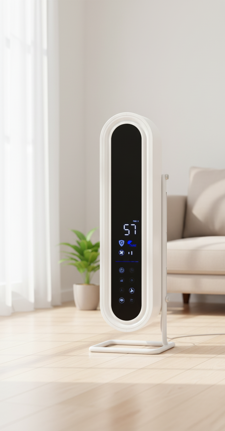 AENO AP2S Smart Air Purifier with 3-in-1 HEPA Filter, Activated Carbon, UV Lamp, Ionizer, Wi-Fi and App Control for Home or Office