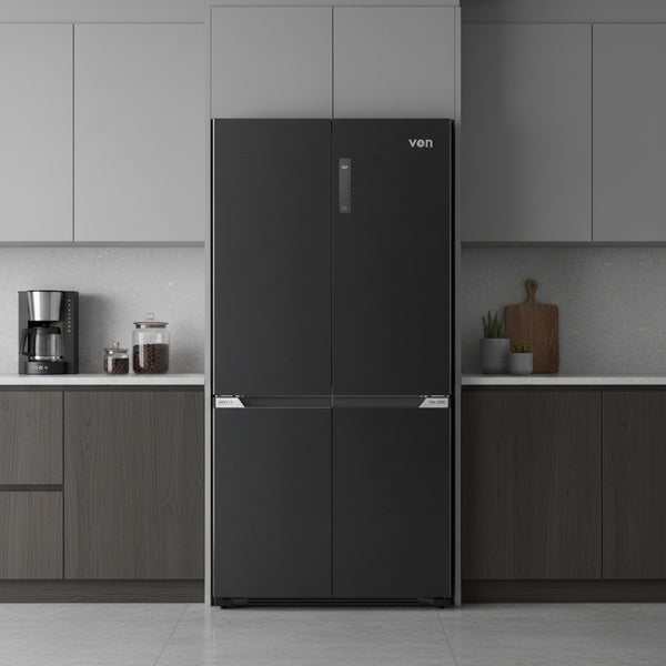 505l four door fridge no frost inverter compressor black inox multi cooling smart energy refrigerator 905x597x1902mm large capacity kitchen appliance
