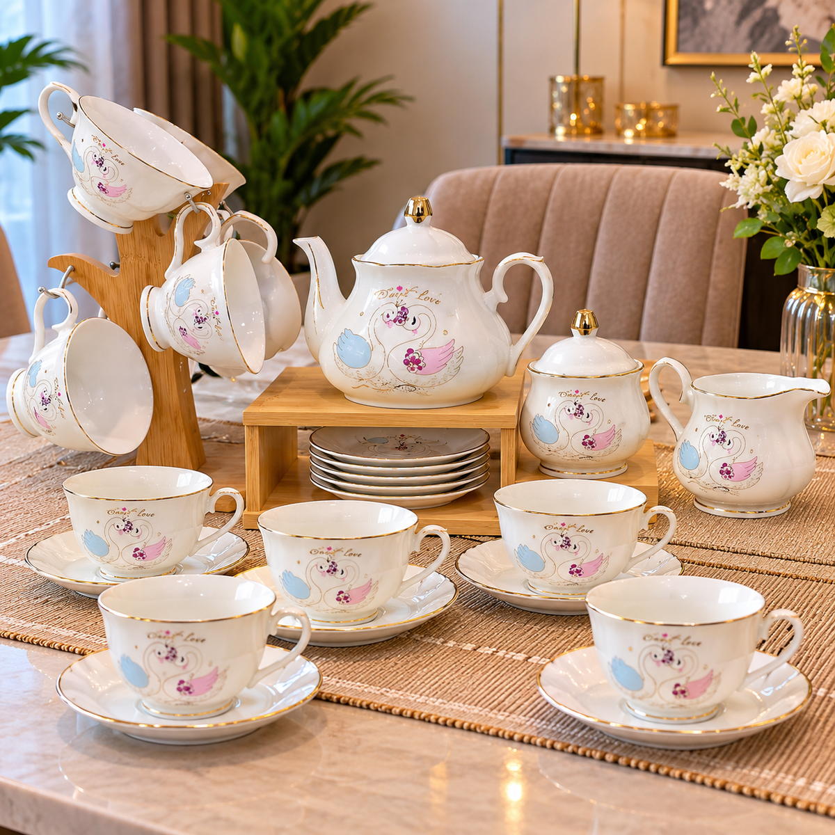 16-piece tea set for serving tea and hot beverages available in Nairobi, Kenya