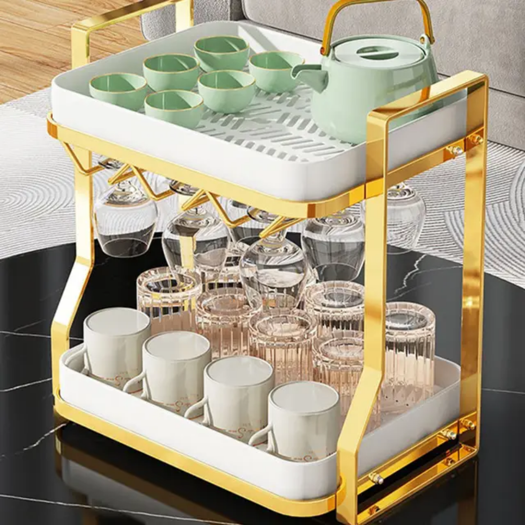 2 Tier Drying Rack With Drip Tray