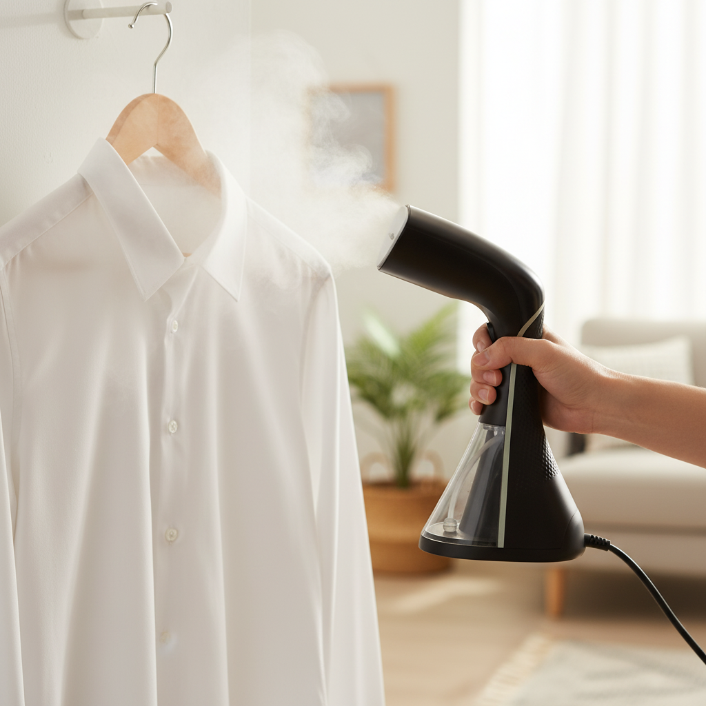 AENO GS3 handheld clothes steamer with accessories