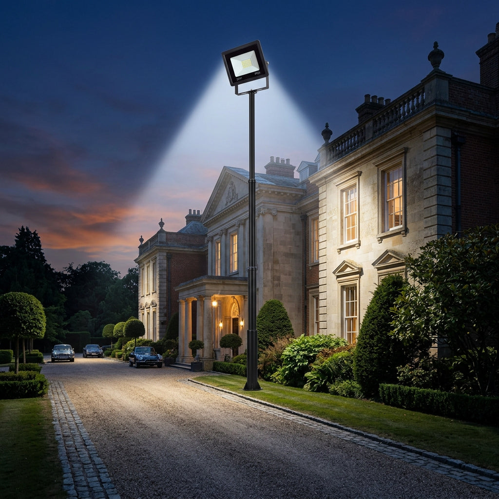 20W LED Flood Light 6500K Daylight White IP65 Rated SL 1079-02-BK-DL