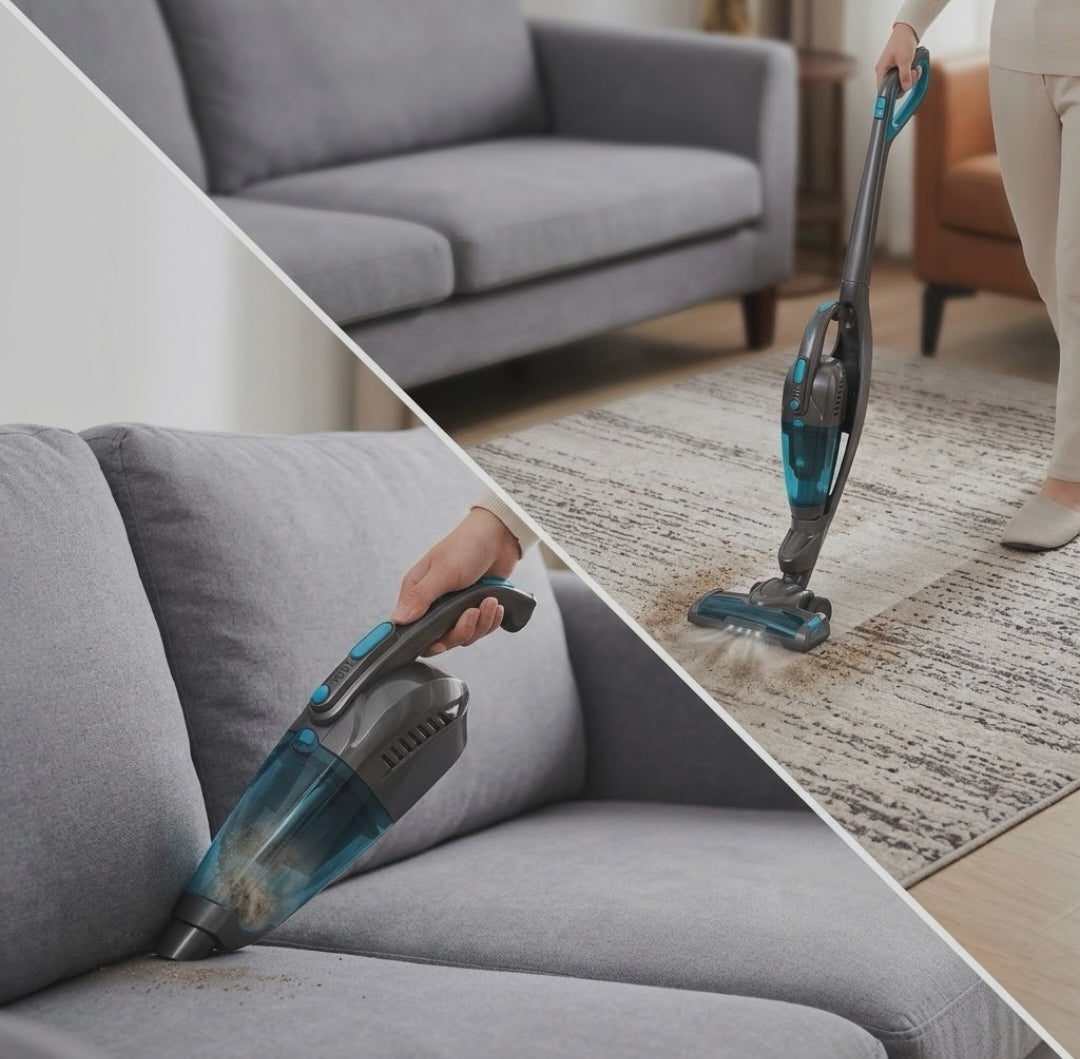 2-in-1 detachable cordless stick vacuum cleaner with motorised floor brush, LED indicator light and charging base, available in Nairobi, Kenya