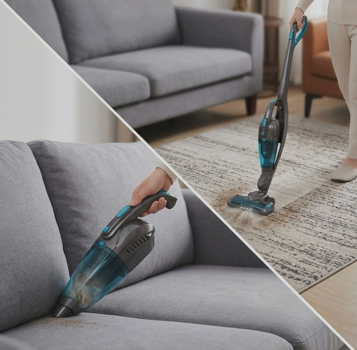 2-in-1 detachable cordless stick vacuum cleaner with motorised floor brush, LED indicator light and charging base, available in Nairobi, Kenya