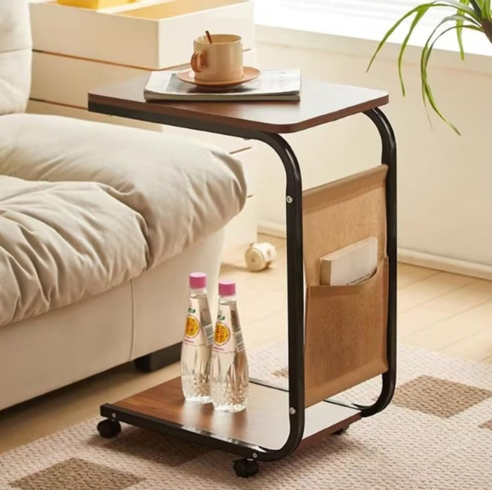 2-layer trolley side table with matching insert pocket, 40 × 29 cm top, 30 × 29 cm base and 62 cm height, available in Nairobi, Kenya