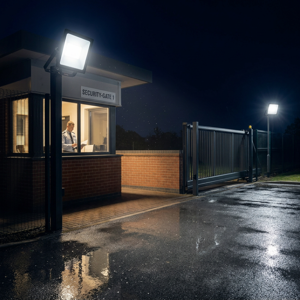 200W slim black aluminium LED floodlight, daylight, 277 × 297 × 57.3mm, available in Nairobi, Kenya