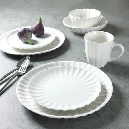 24-Piece Set: Ceramic dinner set with 6 soup bowls, 6 cups, 6 side plates and 6 dinner plates, available in Nairobi, Kenya