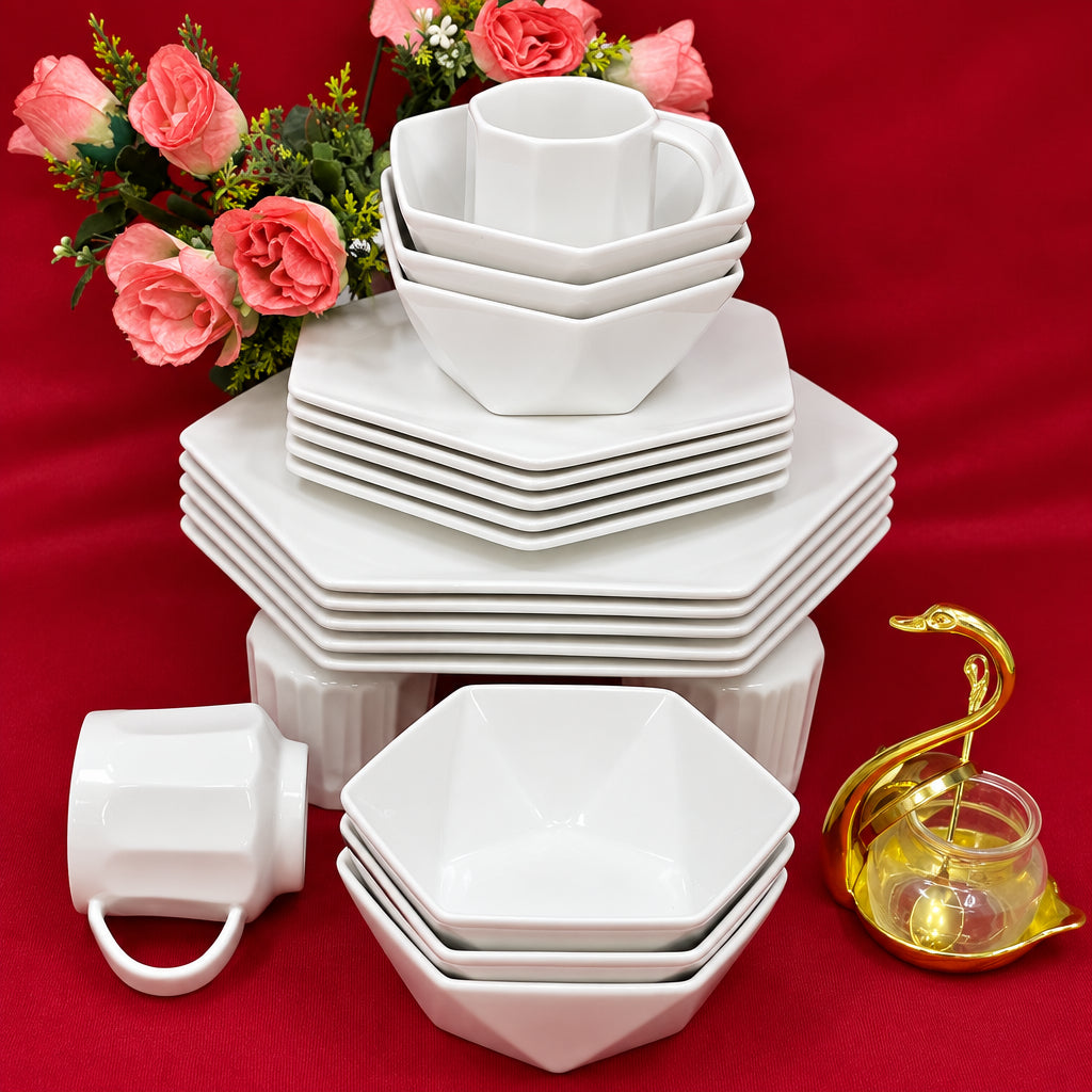 24-piece hexagonal dinner set, available in Nairobi, Kenya