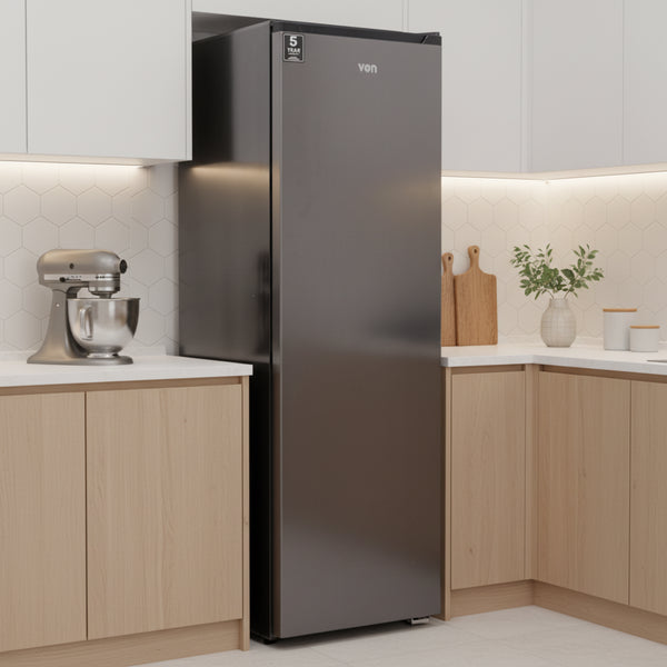 204l no frost upright freezer night grey upright deep freezer super freeze function 545x600x1705mm kitchen appliance pull out drawers energy efficient freezer