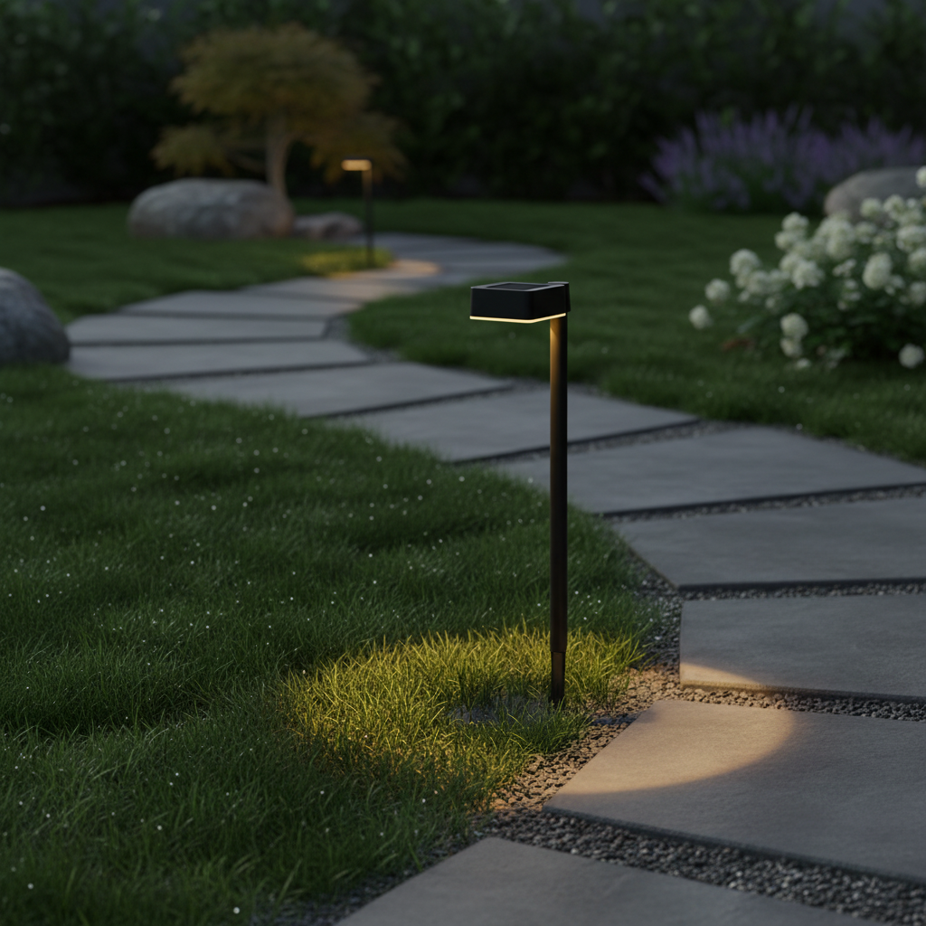 Philips LED Solar Pedestal Pathway Light Square 200 Lumen Vynce