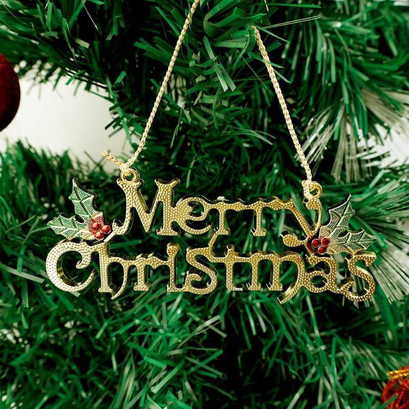 25cm Merry Christmas letter hanging sign, gold finish, available in Nairobi, Kenya