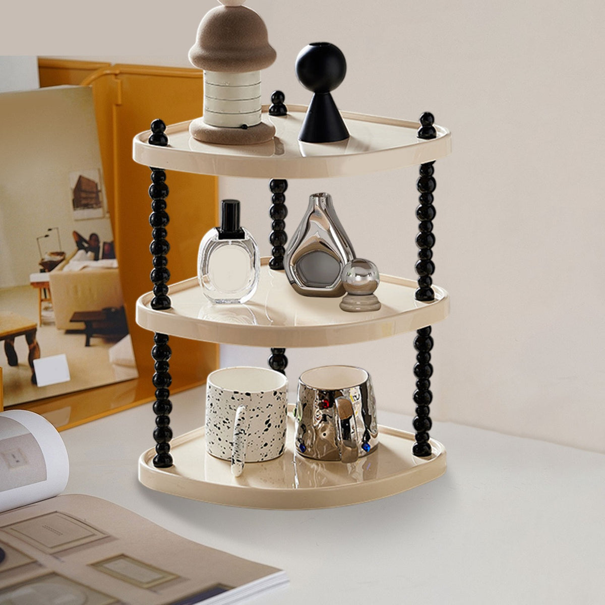 3-layer desktop storage rack for cosmetics, perfumes and household organisation, available in Nairobi, Kenya