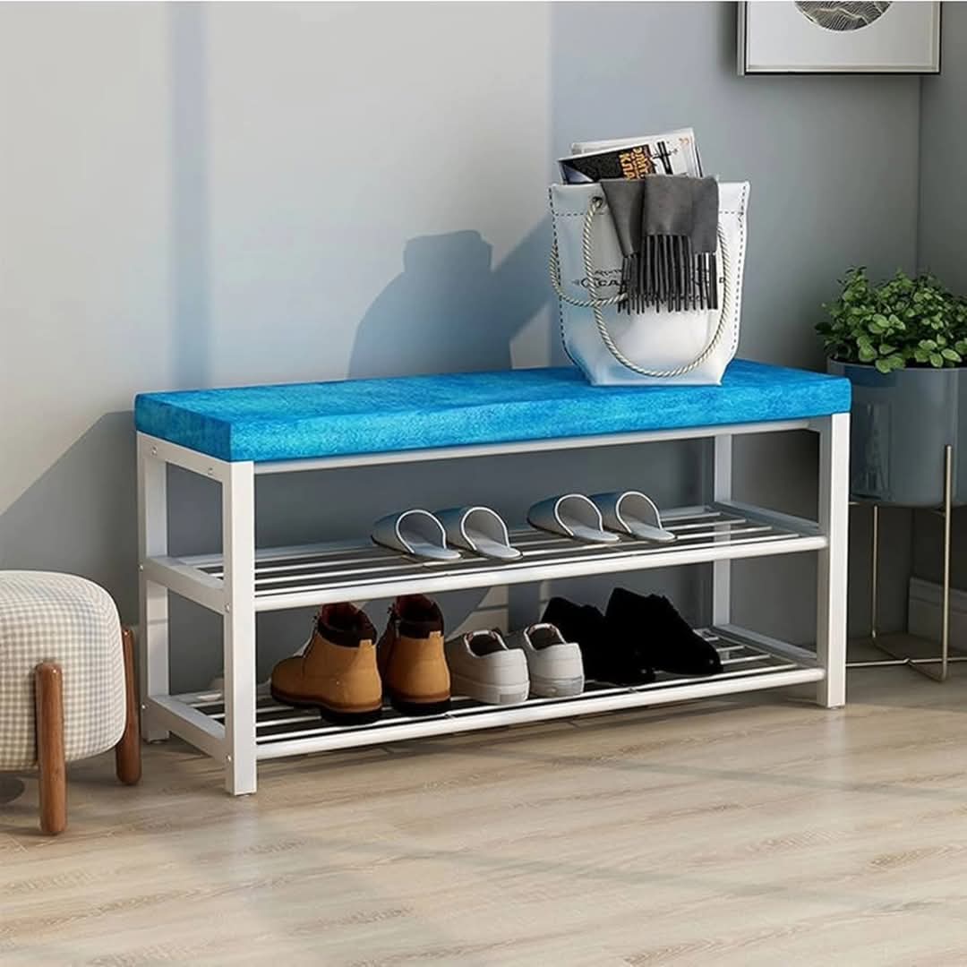 3-tier shoe storage hallway cabinet bench with padded seat, holds up to 150kg, available in Nairobi, Kenya