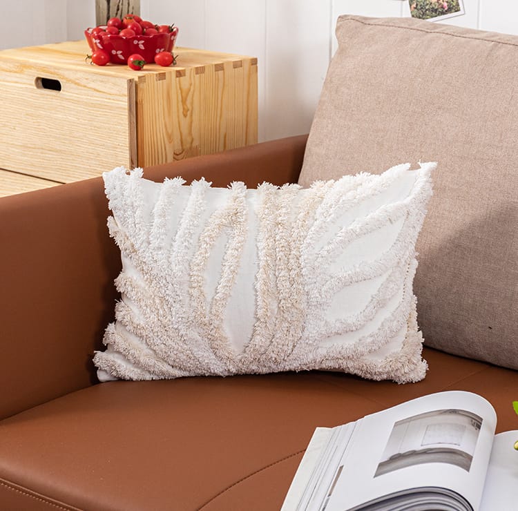 Tufted Cushion Cover in Beige and Grey, 30 x 50 cm - available in Nairobi, Kenya