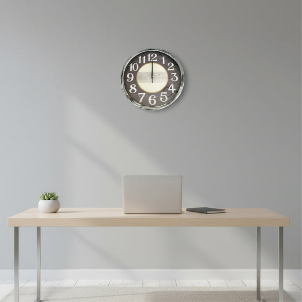 30cm Wide Rustic Wall Clock