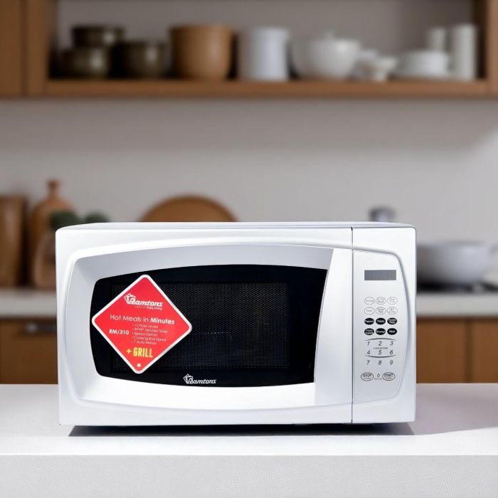 Ramtons 20 Liters Microwave and Grill Silver – RM/310