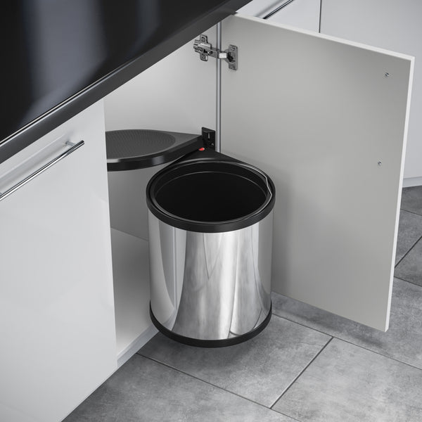 Brabantia 15L built-in cabinet bin brilliant steel concealed kitchen waste bin with removable inner bucket