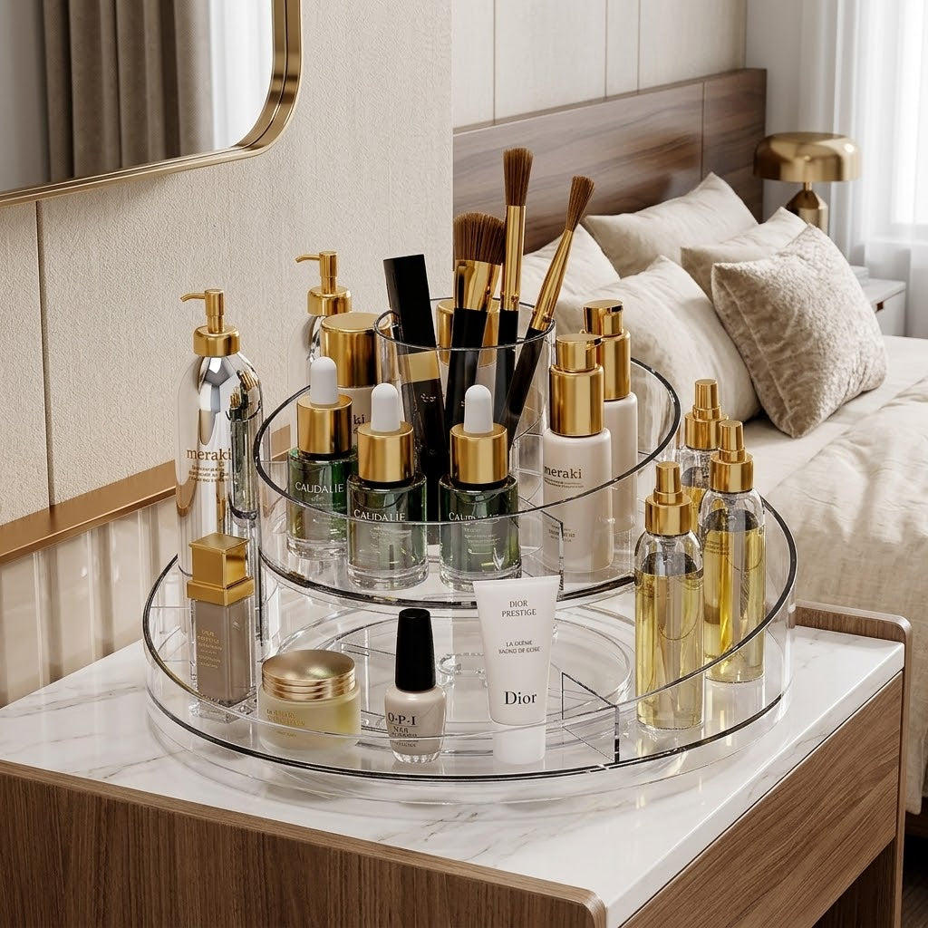 360° 2-Tier Rotating Acrylic Organiser