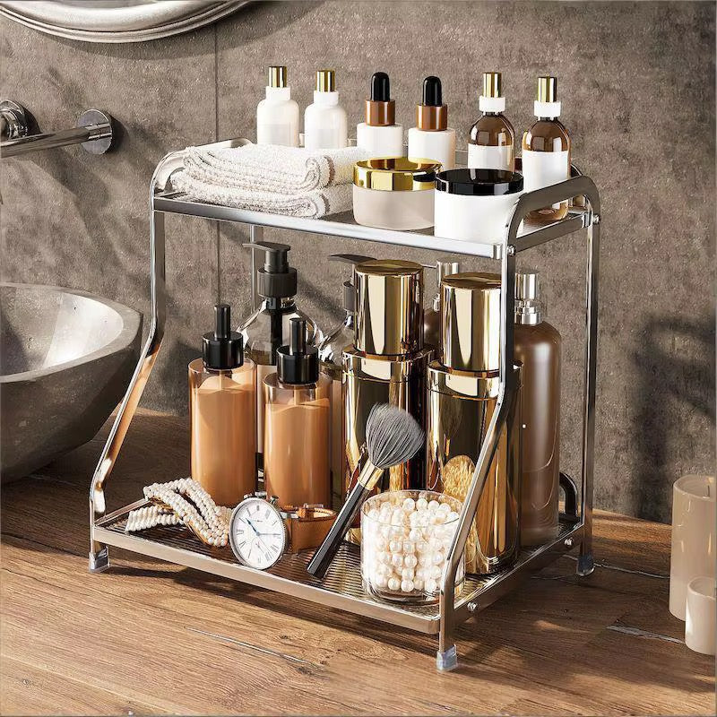 Silver makeup and perfume organizer display rack, available in Nairobi, Kenya
