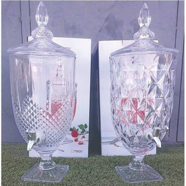 3L clear glass juice and beverage dispenser with tap, available in Nairobi, Kenya