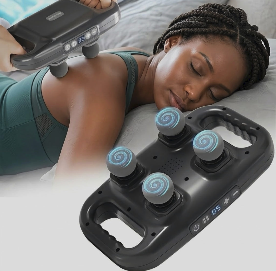 4-head deep tissue massager for back, neck, legs and body, available in Nairobi, Kenya