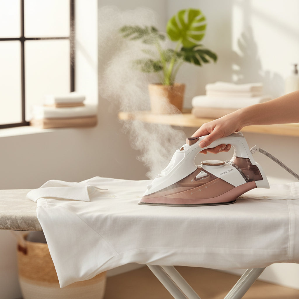 Brown Sencor 3200W steam iron with ceramic soleplat
