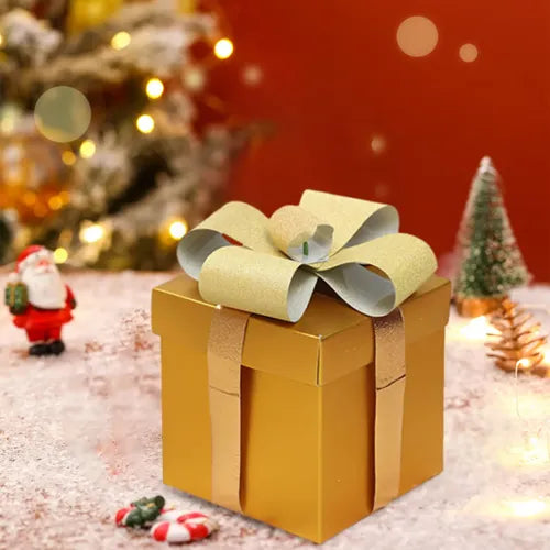 5-piece gold Christmas decorative gift box set in sizes 10cm, 15cm, 20cm, 25cm and 30cm, available in Nairobi, Kenya