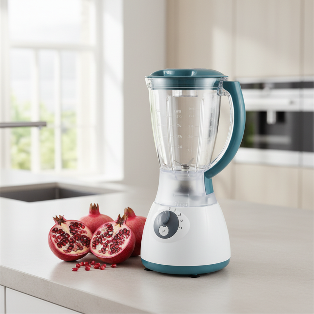 Gemelli Collections Tlac 2-in-1 blender 300W with 1.5L plastic jar and 50G grinder in white and green colour TYB-313