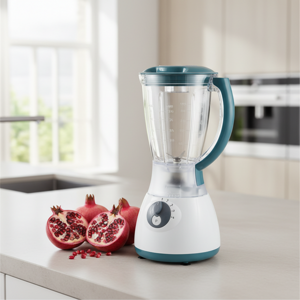 Gemelli Collections Tlac 2-in-1 blender 300W with 1.5L plastic jar and 50G grinder in white and green colour TYB-313