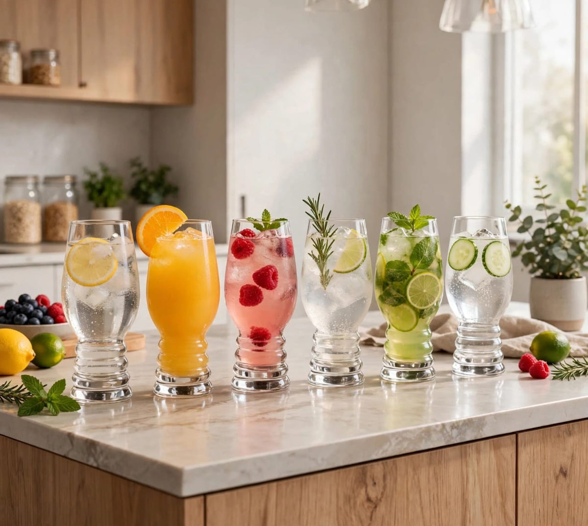 500ml stackable tulip glass drinking tumbler with ridged base available in Nairobi, Kenya