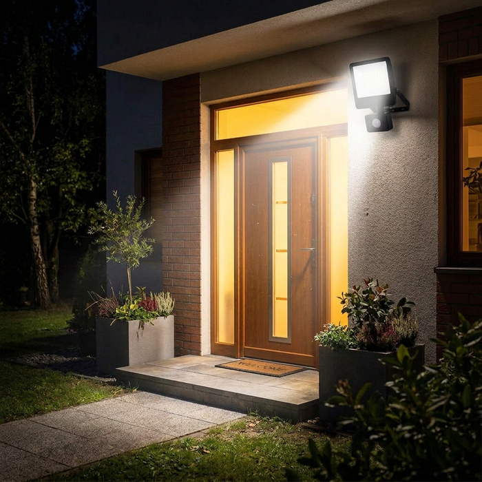 50W LED Floodlight with Motion Sensor, Daylight 6500K, IP66, 175 × 175 × 34 mm, SL 2109-05-PH-DL, available in Nairobi, Kenya
