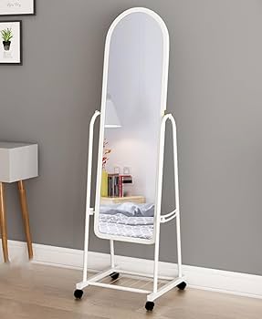 Arched Full-Length Standing Mirror with Wheels