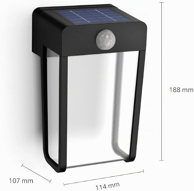 Philips LED Solar Wall Light Clear 225 Lumen Shroud SR