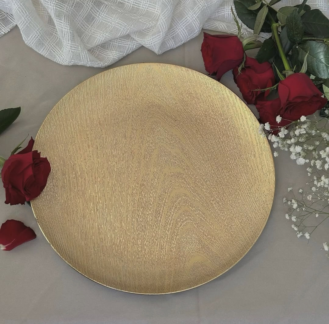 6-piece 30cm retro plastic charger plates for table settings, available in Nairobi, Kenya