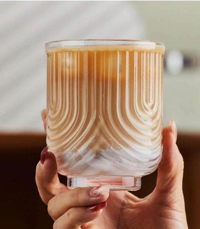 6 piece 350ml borosilicate wave glass set, available in Nairobi, Kenya