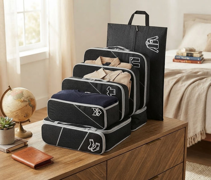 6-piece compressible travel organiser bag set, available in Nairobi, Kenya
