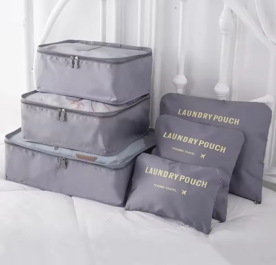 6-Piece Luggage Travel Organiser Set in Grey, available in Nairobi, Kenya