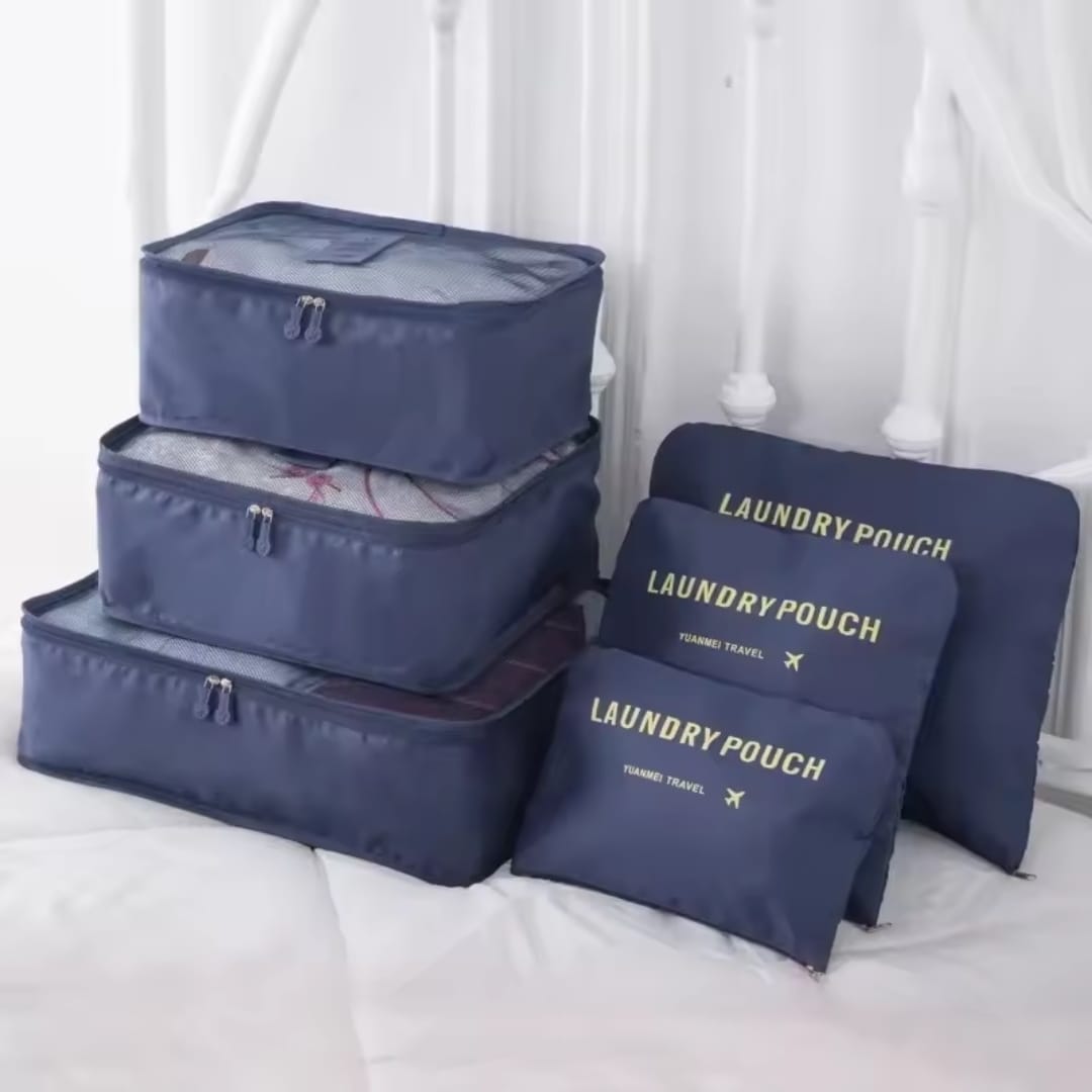 .6-Piece Luggage Travel Organiser Set in Navy Blue, available in Nairobi, Kenya