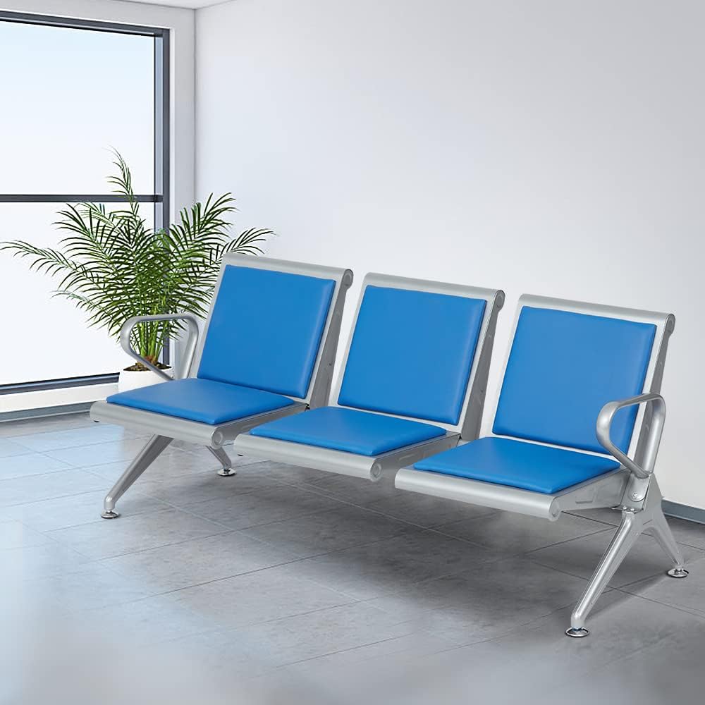 3-Seater Linked Waiting Padded  bench