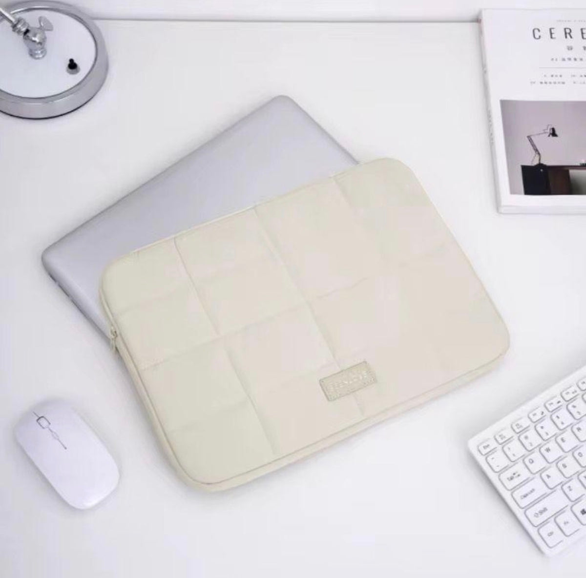 15.6-Inch Shock-Proof Quilted Laptop Sleeve Bag – Padded Laptop Case