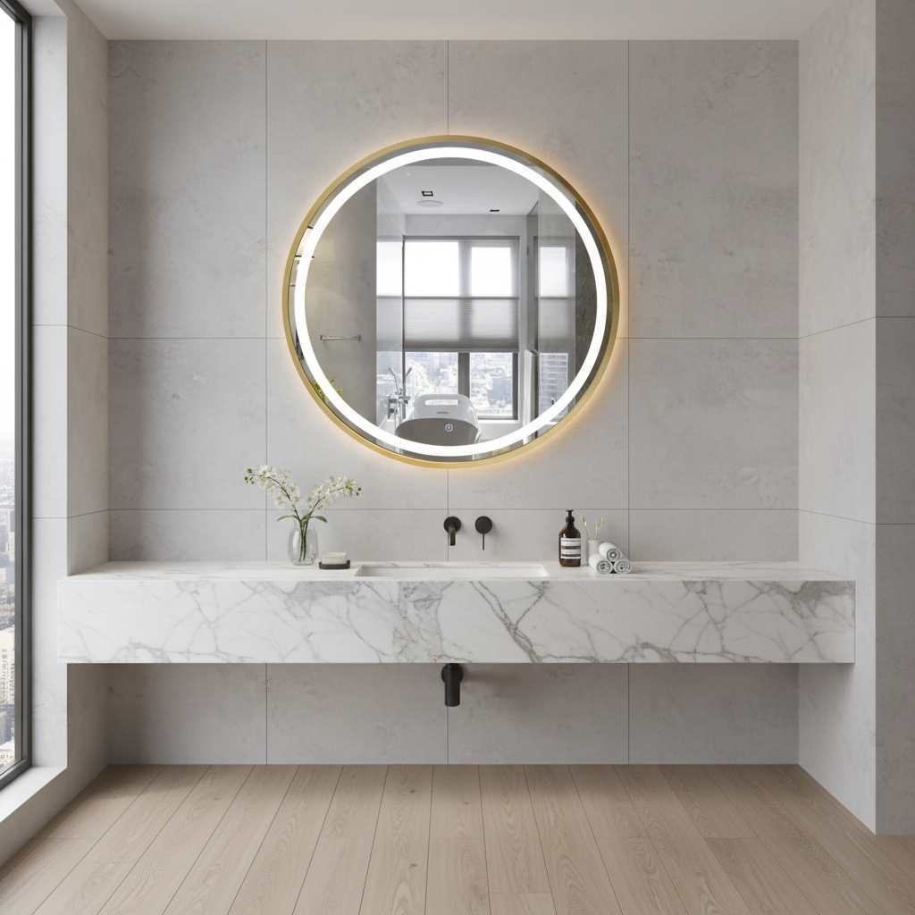 Round LED mirror light with touch sensor, 60cm, Day Light, model ML LS06